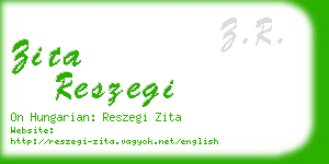 zita reszegi business card